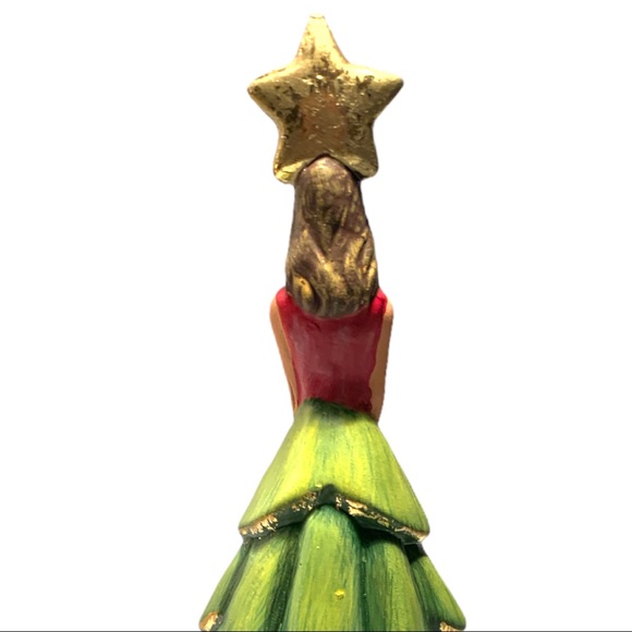 NWT Christmas Ceramic Candle Light Decoration Women in Dress Figurine Decor - Picture 4 of 8